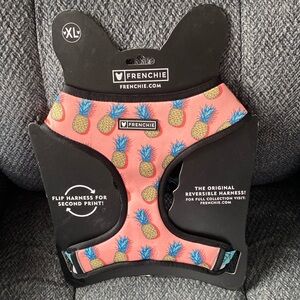 Frenchi Reversible Dog Harness - Pink Pineapple Design